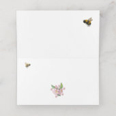 Wunderschöne Aquarellbäume Blume und е е Platzkarte (Innenseite Aufgefaltet)