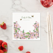 Wunderschöne Aquarellbäume Blume und е е Serviette (Beispiel)