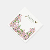 Wunderschöne Aquarellbäume Blume und е е Serviette (Ecke)