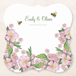 Wunderschöne Aquarellbäume Blume und е е Untersetzer