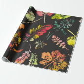 wunderschöne Aquarellmuster von Blätter. Geschenkpapier (Ungerollt)