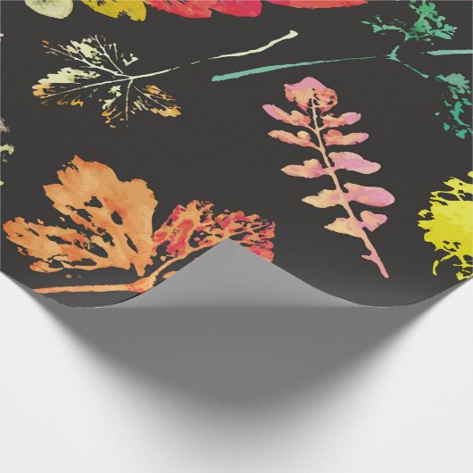 wunderschöne Aquarellmuster von Blätter. Geschenkpapier (Ecke)