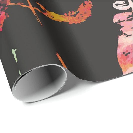 wunderschöne Aquarellmuster von Blätter. Geschenkpapier (Rolleneckpunkt)