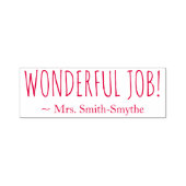 "WUNDERSCHÖNE ARBEIT!" Teacher Feedback Rubber Bri Permastempel (Design)