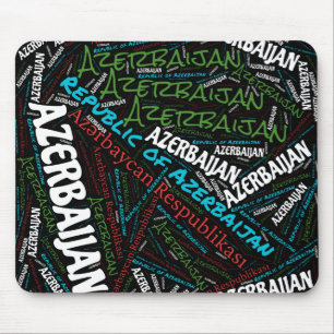 Wunderschöne aserbaidschanische Flaggenfarben Patr Mousepad