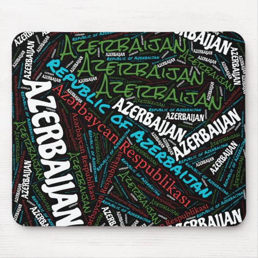 Wunderschöne aserbaidschanische Flaggenfarben Patr Mousepad (Vorne)