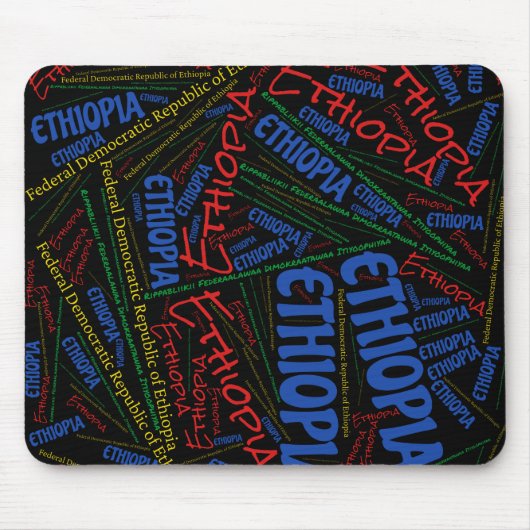 Wunderschöne äthiopische Flaggenfarben Patriotik Mousepad (Vorne)