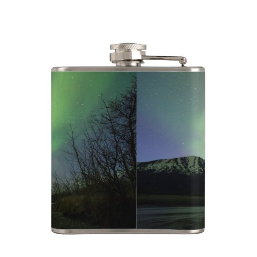 Wunderschöne Aurora Flachmann (Rückseite)