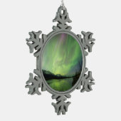 Wunderschöne Aurora Schneeflocken Zinn-Ornament (Links)