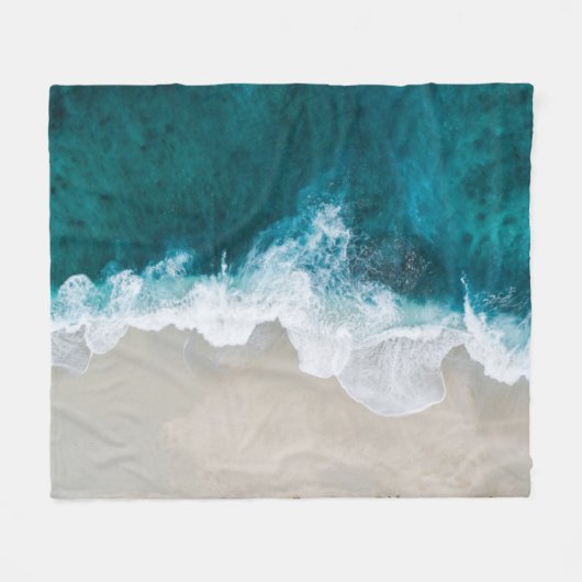 Wunderschöne Aussicht auf den Ozean Fleecedecke (Vorderseite (Horizontal))