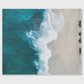 Wunderschöne Aussicht auf den Ozean Geschenkpapier (Flach)