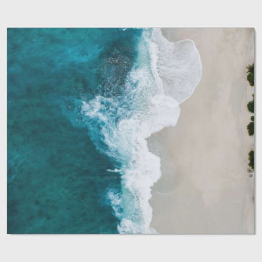 Wunderschöne Aussicht auf den Ozean Geschenkpapier (Flach)