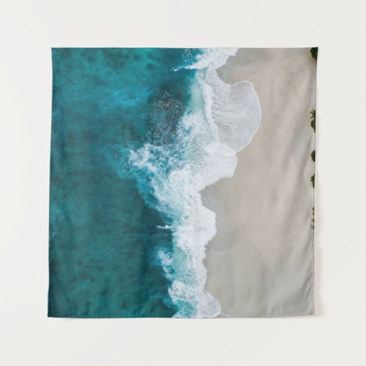 Wunderschöne Aussicht auf den Ozean Wandteppich (Vorderseite)