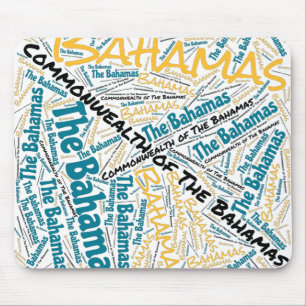 Wunderschöne Bahamas Flag Farben Patriotische Maus Mousepad