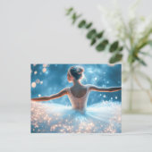 Wunderschöne Ballerina im Tutu Postkarte (Stehend Vorderseite)