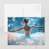 Wunderschöne Ballerina im Tutu Postkarte (Vorne/Hinten)