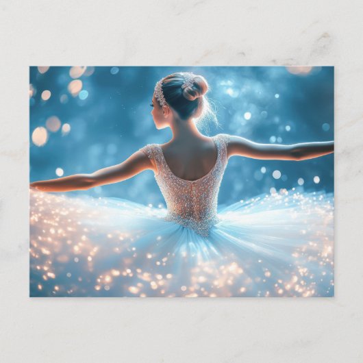 Wunderschöne Ballerina im Tutu Postkarte (Vorderseite)