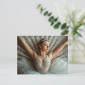 Wunderschöne Ballerina im Tutu Postkarte (Stehend Vorderseite)