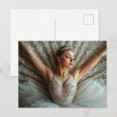 Wunderschöne Ballerina im Tutu Postkarte (Vorne/Hinten)