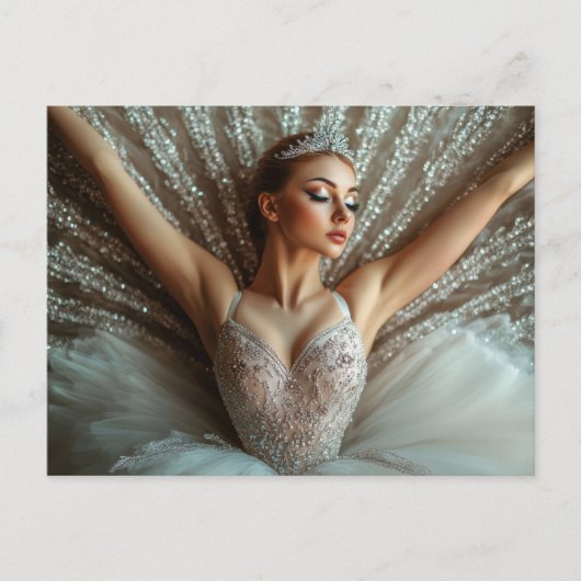 Wunderschöne Ballerina im Tutu Postkarte (Vorderseite)