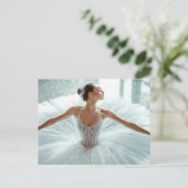 Wunderschöne Ballerina im Tutu Postkarte (Stehend Vorderseite)