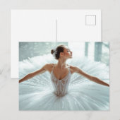 Wunderschöne Ballerina im Tutu Postkarte (Vorne/Hinten)