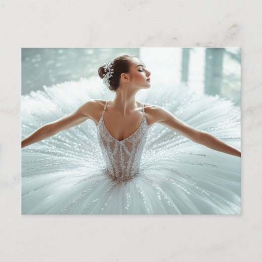 Wunderschöne Ballerina im Tutu Postkarte (Vorderseite)