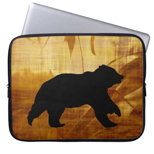 Wunderschöne Bärenhalle Silhouette Laptop Bag Laptopschutzhülle (Vorderseite)