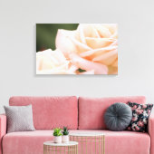 Wunderschöne beige Rose Stretched Canvas Print Leinwanddruck (Insitu (Wohnzimmer))