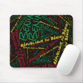 Wunderschöne Benin Flag Farben Patriotische Maus P Mousepad (Mit Mouse)