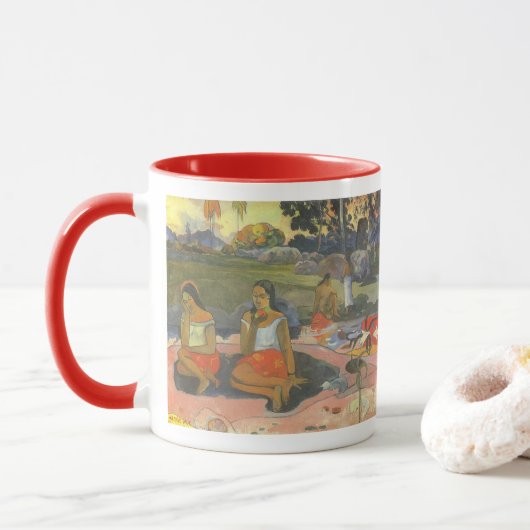 Wunderschöne Benommenheit von Paul Gauguin, Vintag Tasse (Mit Donut)