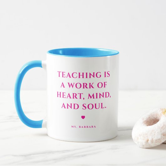 Wunderschöne beste Lehrerin überhaupt Rosa Liebe Tasse (Mit Donut)