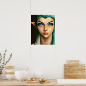 Wunderschöne Blaue Augen Fee Poster (Küche)