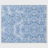 Wunderschöne blaue Hortensien - Blumenmuster  Geschenkpapier (Flach)