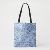 Wunderschöne blaue Hortensien - Blumenmuster Tasche (Vorderseite)