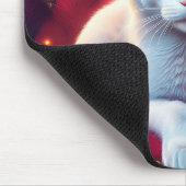 Wunderschöne blaue Katze mit Albinismus auf exotis Mousepad (Ecke)