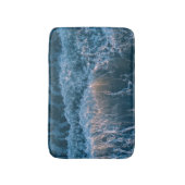 Wunderschöne blaue Waves Badematte (Vorderseite Vertikal)