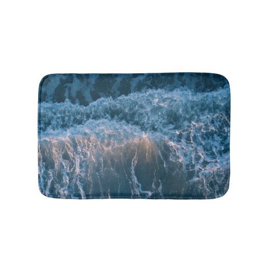 Wunderschöne blaue Waves Badematte (Vorderseite)