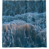 Wunderschöne blaue Waves Duschvorhang (Vorderseite)