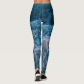 Wunderschöne blaue Waves Leggings (Rückseite)