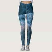 Wunderschöne blaue Waves Leggings (Vorderseite)