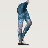 Wunderschöne blaue Waves Leggings (Rechts)