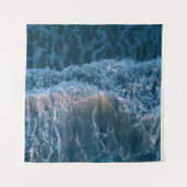 Wunderschöne blaue Waves Wandteppich (Vorderseite)