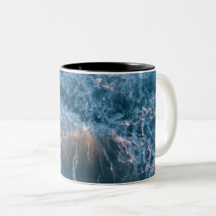 Wunderschöne blaue Waves Zweifarbige Tasse