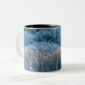 Wunderschöne blaue Waves Zweifarbige Tasse (Vorderseite Links)
