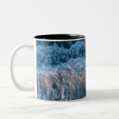 Wunderschöne blaue Waves Zweifarbige Tasse (Links)