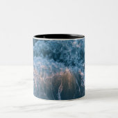 Wunderschöne blaue Waves Zweifarbige Tasse (Mittel)