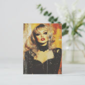 Wunderschöne blonde Frau Postkarte (Stehend Vorderseite)