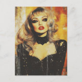Wunderschöne blonde Frau Postkarte (Vorderseite)