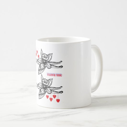 wunderschöne Blume Kaffeetasse (VorderseiteRechts)